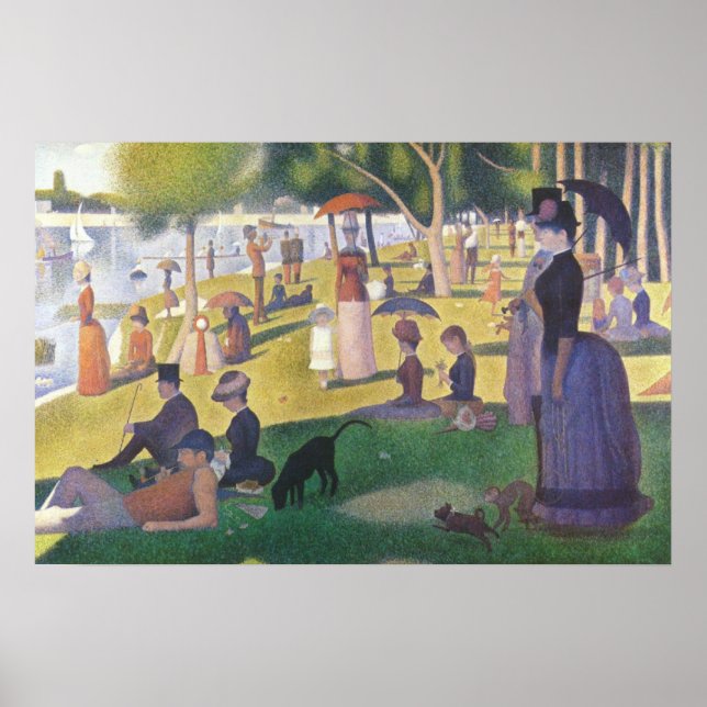 A Söndag eftermiddag om La Grande Jatte Poster (Framsidan)