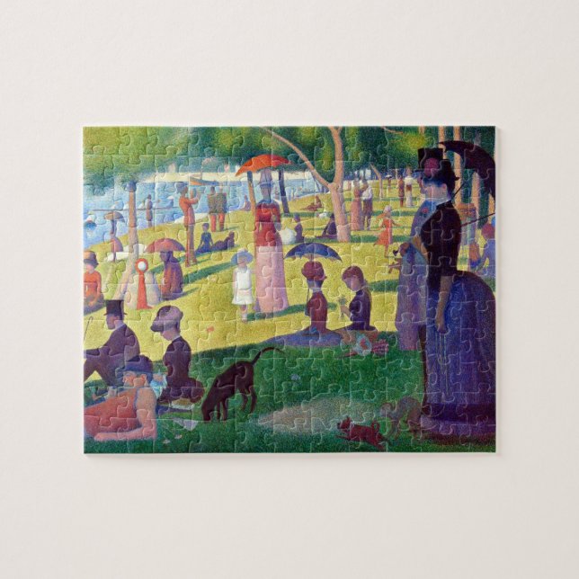A Söndag eftermiddag om La Grande Jatte Pussel (Horisontell)