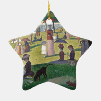 A Söndag eftermiddag på ön La Grande Jatt Julgransprydnad Keramik