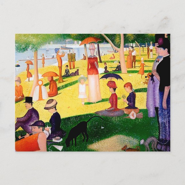 A Söndag eftermiddag på ön La Grande Jatte Vykort (Framsida)