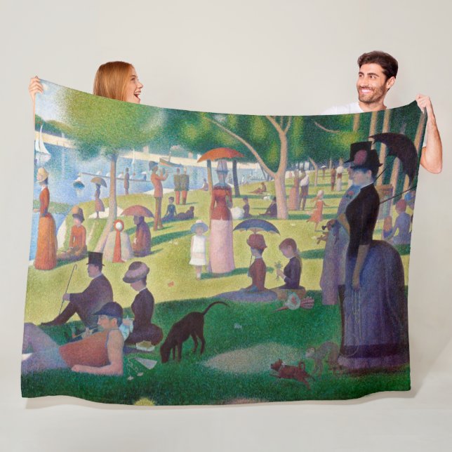 A Söndag eftermiddag vid La Grande Jatte, Seurat Fleecefilt (På plats)