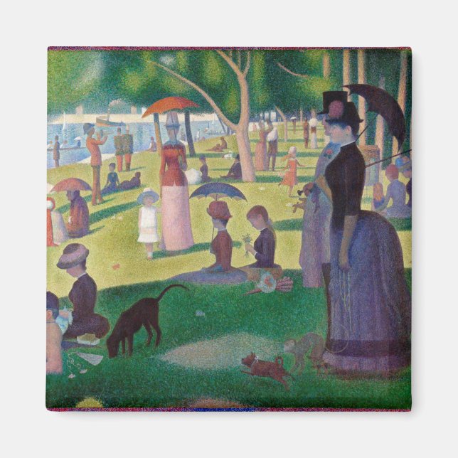 A Söndag eftermiddag vid La Grande Jatte, Seurat Magnet (Framsidan)