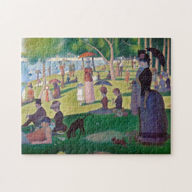 A Söndag eftermiddag vid La Grande Jatte, Seurat Pussel (Horisontell)