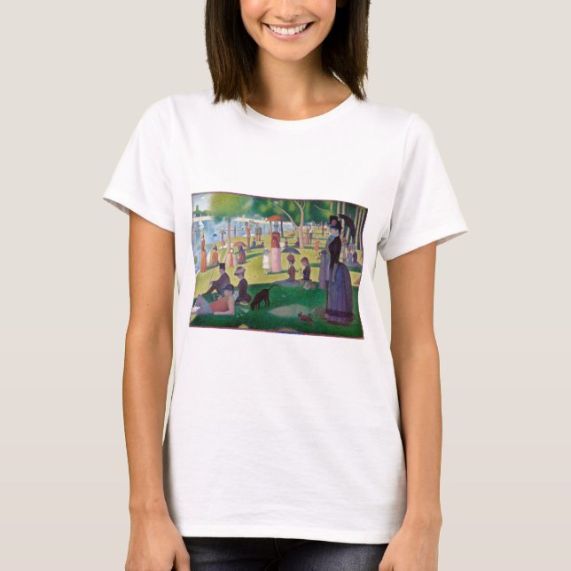 A Söndag eftermiddag vid La Grande Jatte, Seurat T Shirt (Framsida)