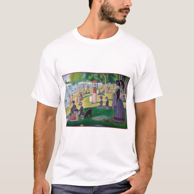 A Söndag eftermiddag vid La Grande Jatte, Seurat T Shirt (Framsida)