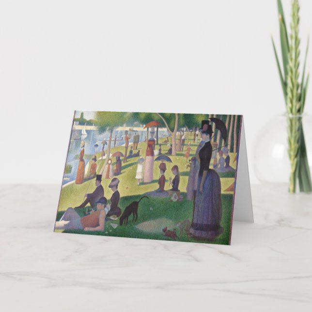 A Söndag om La Grande Jatte av Georges Seurat Kort (Framsida)