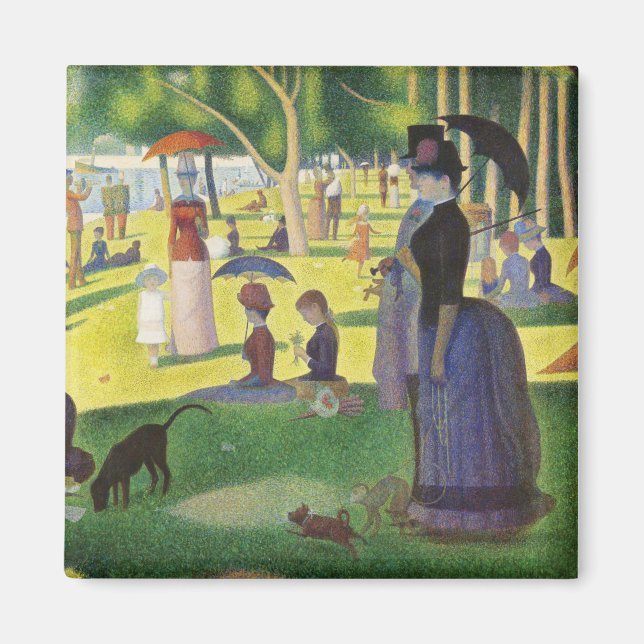 A Söndag om La Grande Jatte av Georges Seurat Magnet (Framsidan)