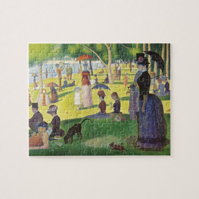A Söndag om La Grande Jatte av Georges Seurat Pussel (Horisontell)