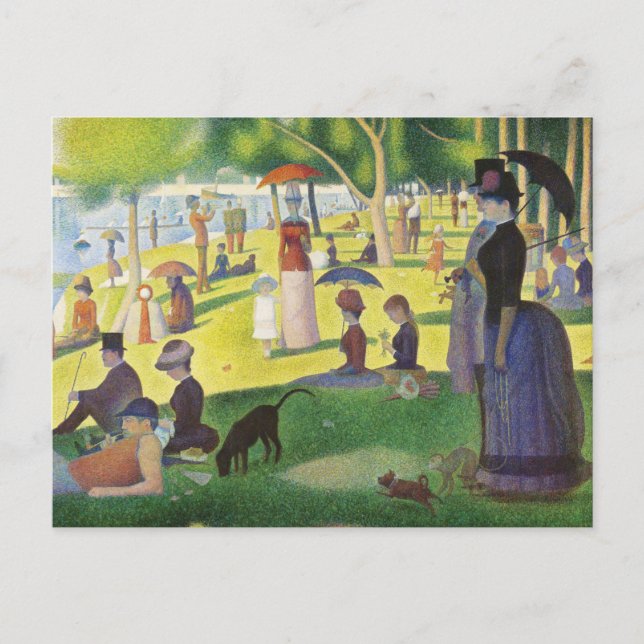 A Söndag om La Grande Jatte av Georges Seurat Vykort (Framsida)