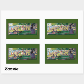 A Söndag om La Grande Jatte av Seurat, konst Rektangulärt Klistermärke