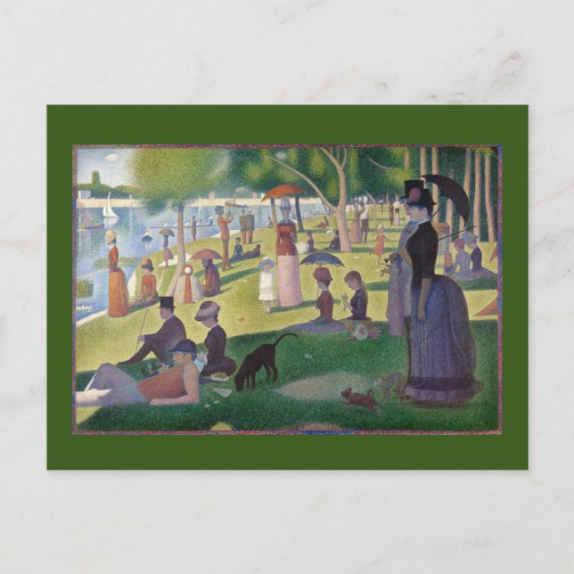 A Söndag om La Grande Jatte av Seurat, konst Vykort (Framsida)