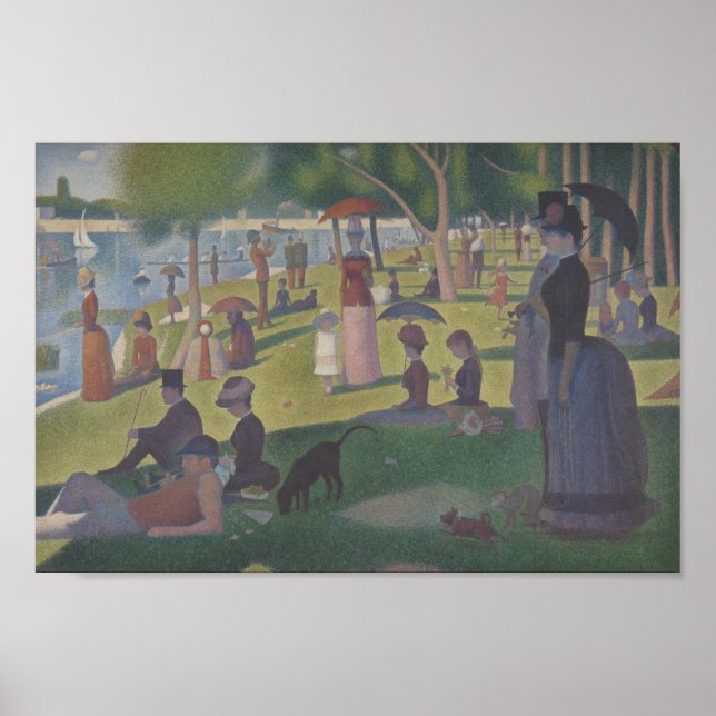 A Söndag om La Grande Jatte av Seurat Wall Art Poster (Framsidan)