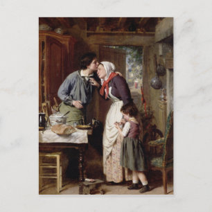 A Son's Devotion, 1868 (olja på canvas) Vykort
