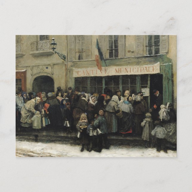 A Soppa Kitchen under belägringen av Paris Vykort (Framsida)