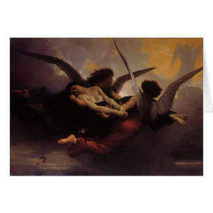 A Soul, framkallad till himlen av Bouguereau Hälsningskort