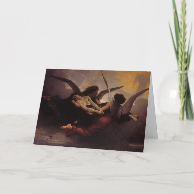 A Soul, framkallad till himlen av Bouguereau Kort (Framsida)