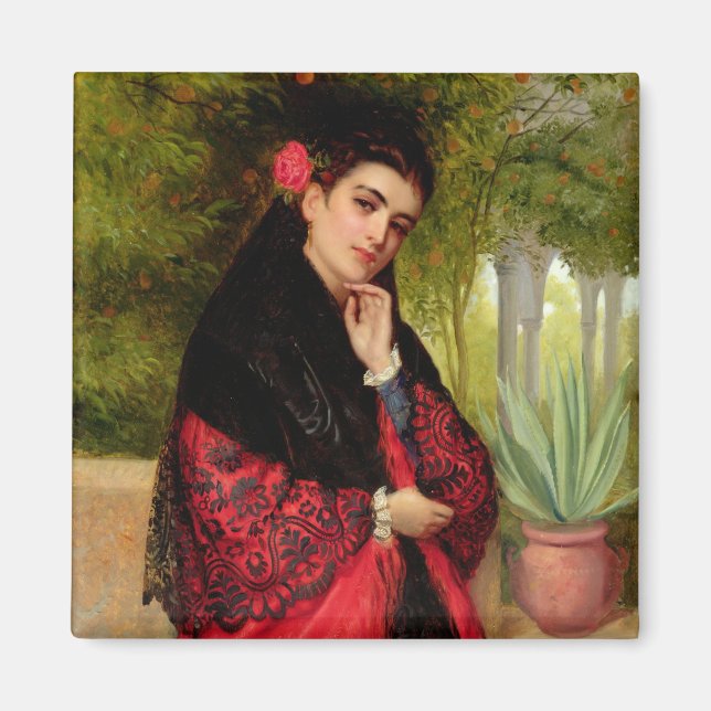 A Spain Beauty, 1872 (oil on canvas) Magnet (Framsidan)