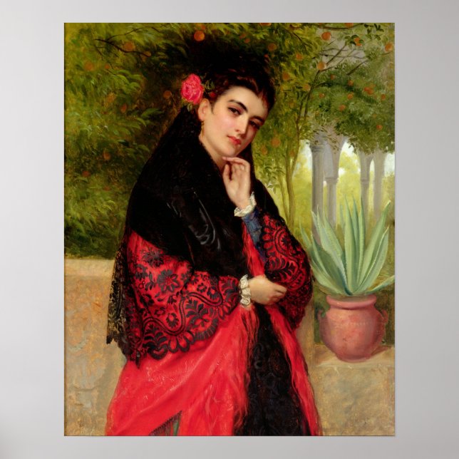 A Spain Beauty, 1872 (oil on canvas) Poster (Framsidan)