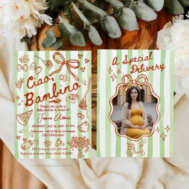 A special Delivery Photo Green Invitation Inbjudningar