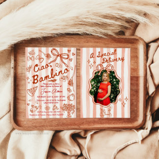 A special Delivery Photo Red Invitation Inbjudningar