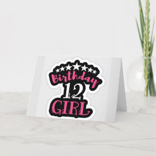 A **SPECIELL GIRL PÅ **12:e* BIRDAGKORT Kort