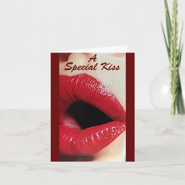 A **SPECIELL KISS** FÖR MIN FAVORITVALENTINA KORT (Framsida)