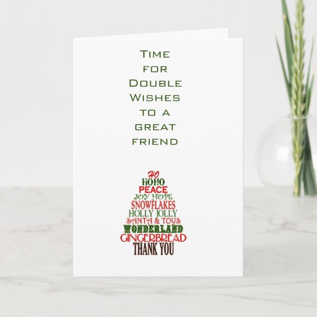 A "SPEICAL" BIRTHDAY/CHRISTMAS WISH AND TRÄD HELGKORT (Framsida)