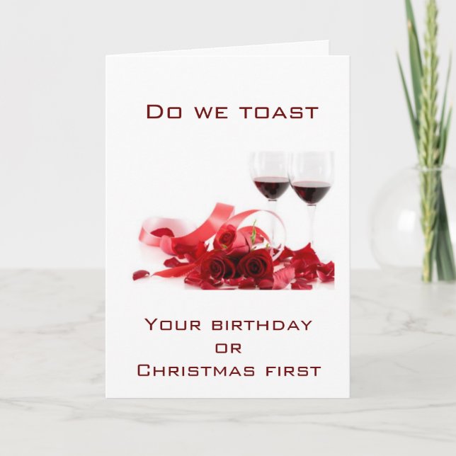 A "SPEICAL" BIRTHDAY/CHRISTMAS WISH & TOAST HELGKORT (Framsida)
