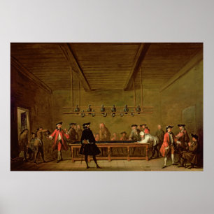 A-spel av Billiards, 1720-26 Poster