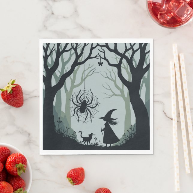 A Spider A Witch And A Woodland Cut-Out  Pappersservett (Insitu)