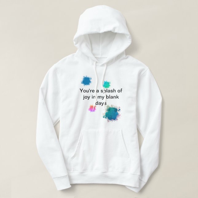 "A splash of joy" hoodie for men (Design framsida)