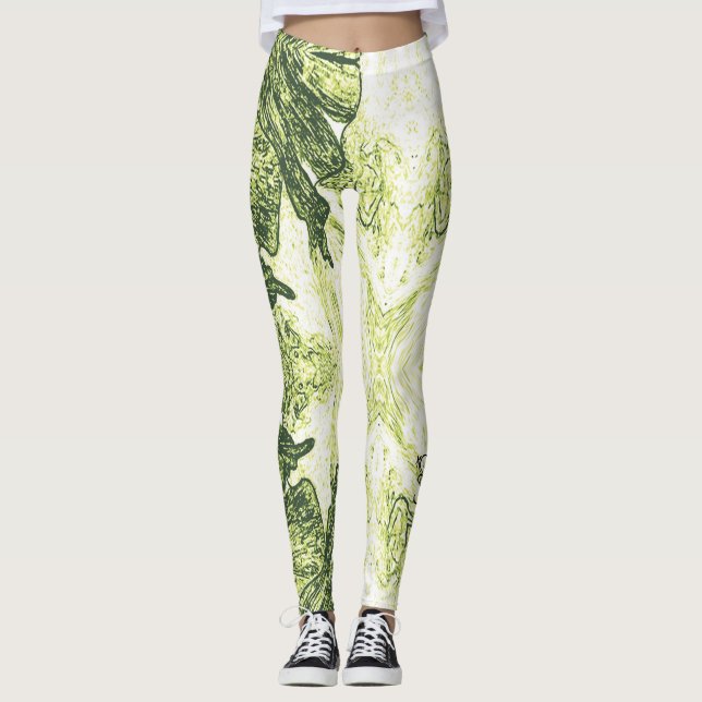 A Splash Of Lime Green Leggings (Framsida)