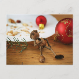 A springa över Acorn Elf ättikskaka - jul Vykort