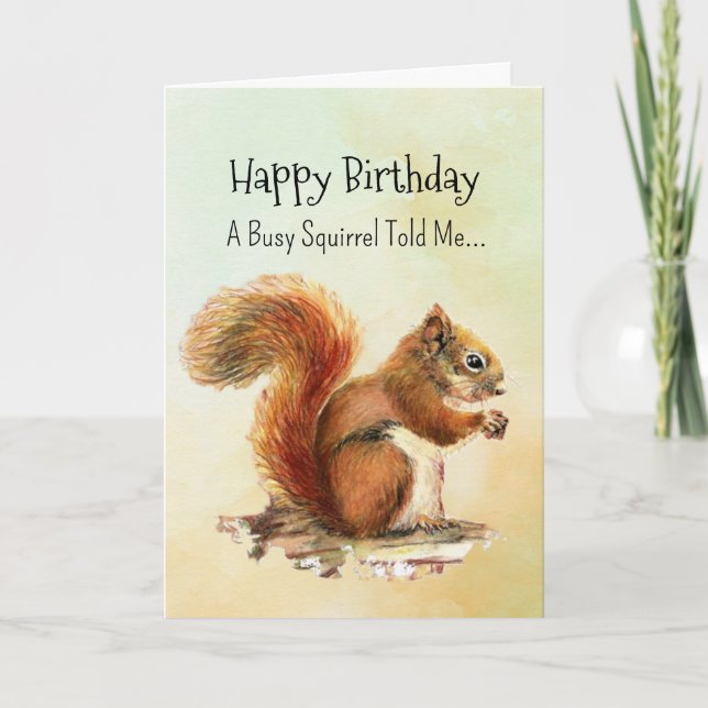 A Squirrel Personality Birthday Roligt Animal Kort (Framsida)