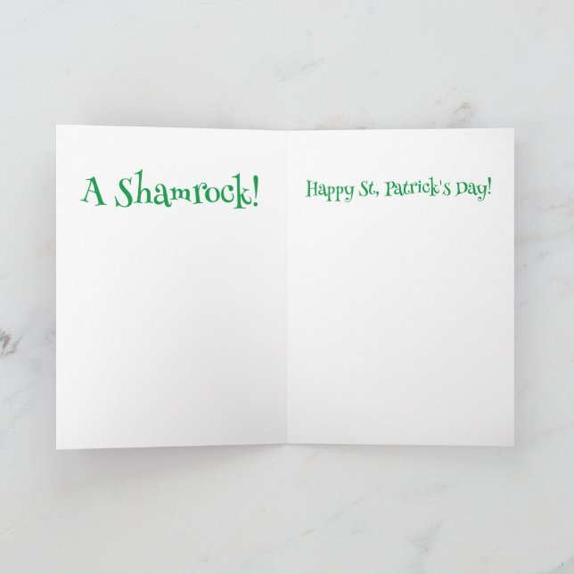A St. Patrick's Day Robot Greeting Card Tack Kort (Inuti)