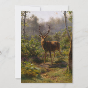 A Stag i skogen Julkort