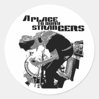 A Ställe to Bury Strangers Sticker Runt Klistermärke