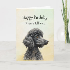 A Standard Pudel Personality Birthday Roligt Anima Kort