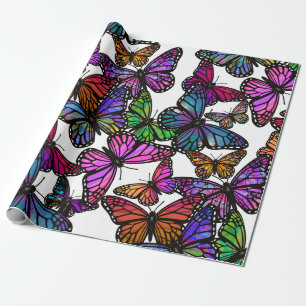 A Stänk i Regnbåge Butterflies Presentpapper