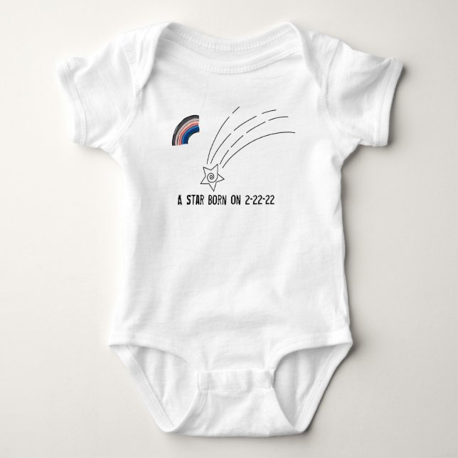 A Star Born den 2-22-2022 Baby Bodykostym T Shirt (Framsida)