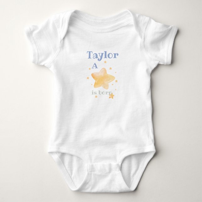 A star is born - baby name  t shirt (Framsida)