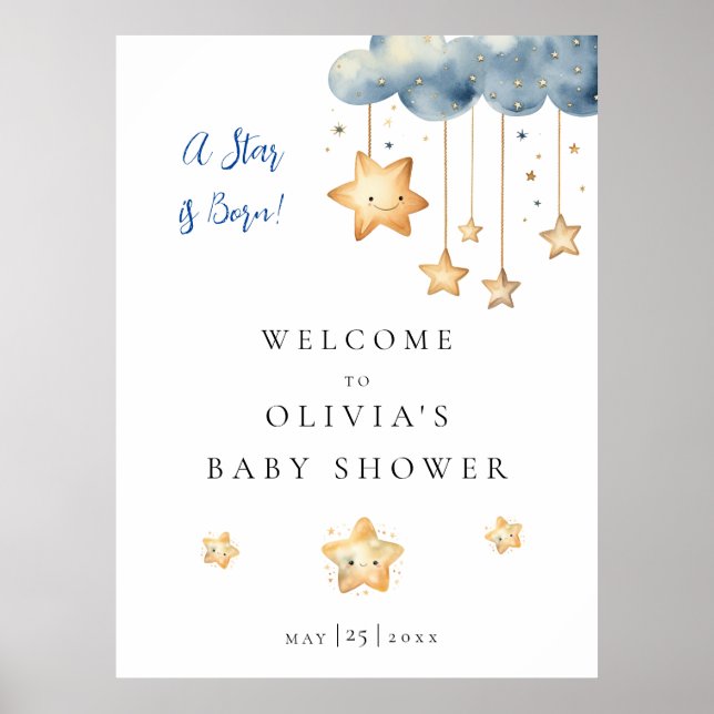 A Star is Born Baby Shower Welcome Poster (Framsidan)