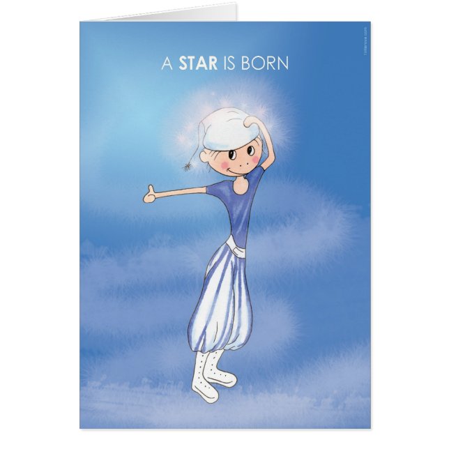 A star is born hälsningskort (Framsidan)