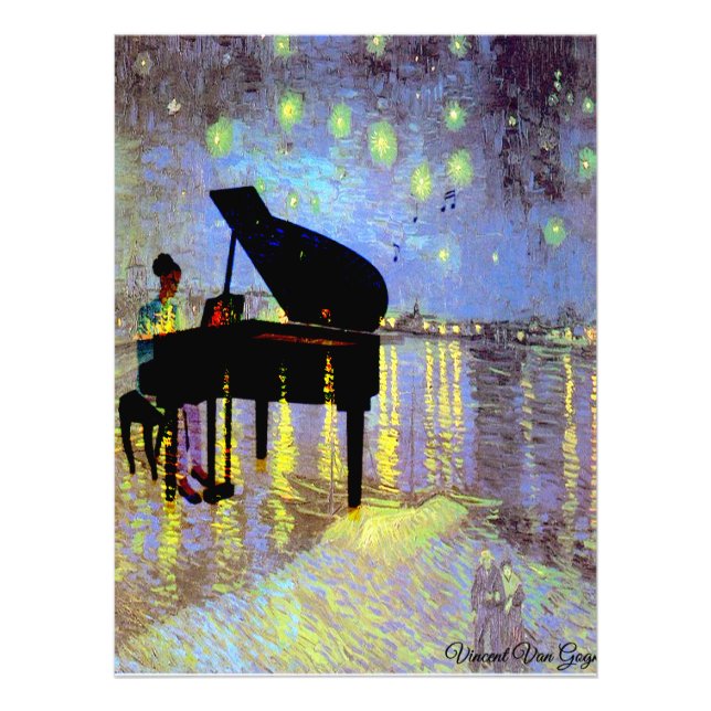 A Starry Natt i Rhome (Altered) Van Gogh/ Photo Fototryck (Framsidan)