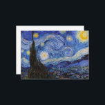 A Starry Night: Saint Remy av Vincent Van Gogh Inbjudningar<br><div class="desc">År är 1889. Vincent Van Gogh är patient på asyl Saint-Paul-de-Mausole i Saint-Rémy-de-Provence, Frankrike. Han lider av mental sjukdom, och hans läkare har rekommenderat honom att stanna inomhus och undvika att måla. Men Van Gogh kan inte motstå uppmaningen att skapa, och han tillbringar sina dagar med att måla landskapen och...</div>