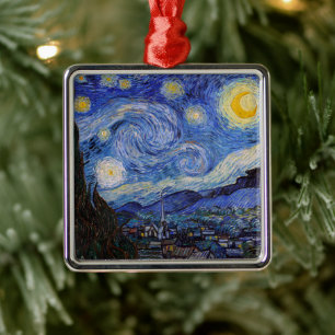 A Starry Night: Saint Remy av Vincent Van Gogh Julgransprydnad Metall