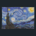 A Starry Night: Saint Remy av Vincent Van Gogh Kökshandduk<br><div class="desc">År är 1889. Vincent Van Gogh är patient på asyl Saint-Paul-de-Mausole i Saint-Rémy-de-Provence, Frankrike. Han lider av mental sjukdom, och hans läkare har rekommenderat honom att stanna inomhus och undvika att måla. Men Van Gogh kan inte motstå uppmaningen att skapa, och han tillbringar sina dagar med att måla landskapen och...</div>