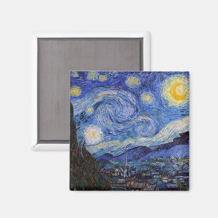 A Starry Night: Saint Remy av Vincent Van Gogh Magnet