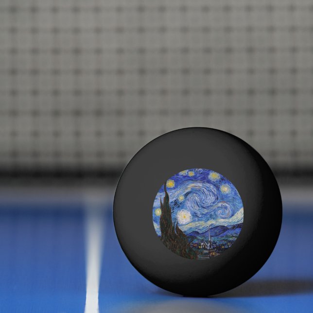 A Starry Night: Saint Remy av Vincent Van Gogh Pingisboll (Netto)