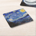 A Starry Night: Saint Remy av Vincent Van Gogh Underlägg Papper Kvadrat<br><div class="desc">År är 1889. Vincent Van Gogh är patient på asyl Saint-Paul-de-Mausole i Saint-Rémy-de-Provence, Frankrike. Han lider av mental sjukdom, och hans läkare har rekommenderat honom att stanna inomhus och undvika att måla. Men Van Gogh kan inte motstå uppmaningen att skapa, och han tillbringar sina dagar med att måla landskapen och...</div>